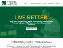 Tablet Screenshot of petersonforparkinsons.org